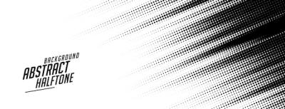 Abstract Speed Lines Halftone Banner Design – Free Download