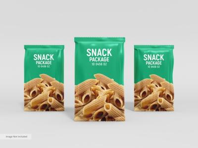 Glossy Foil Snacks Package Branding Mockup – Free Download