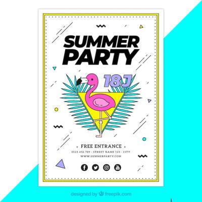 Colorful Summer Party Poster – Free Download