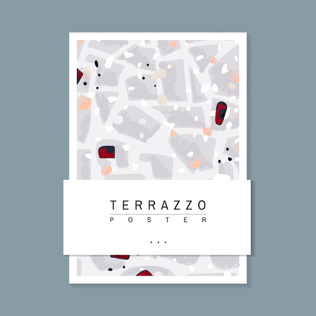 Colorful Terrazzo Pattern Poster Vector – Free Download