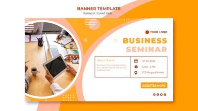 Business Seminar Banner Template – Free Download