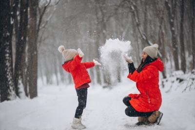 Mother and Daughter Enjoying Winter Park Activities – Free Stock Photo, Download Free
