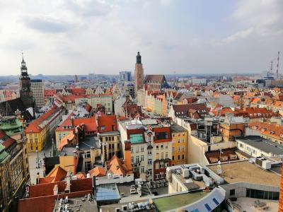 Wroclaw Cityscape Under Cloudy Sky in Poland – Free Download