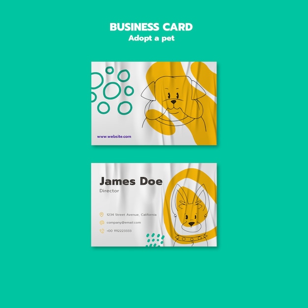 Adopt a Pet Business Card Template – Free Download