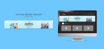 Flat Design Labour Day Template – Free Download, Free Stock Photo