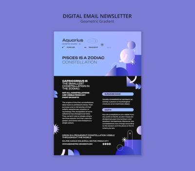 Geometric Gradient Template Design – Free Download