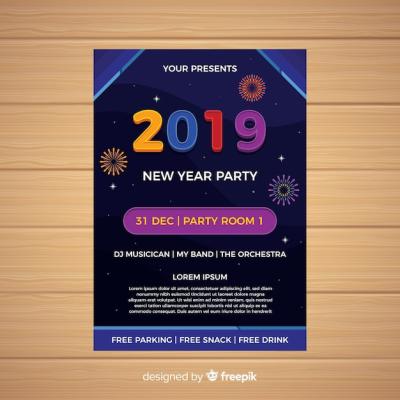 New Year 2019 Party Flyer – Free Download