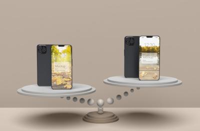 Geometric Render Mockup of Devices – Free Download