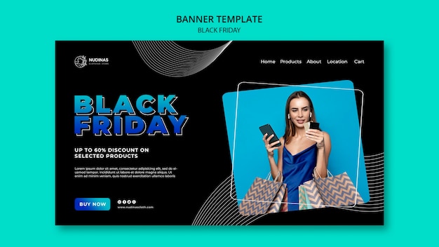 Gradient Black Friday Banner Template – Download Free Stock Photo