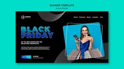 Gradient Black Friday Banner Template – Download Free Stock Photo