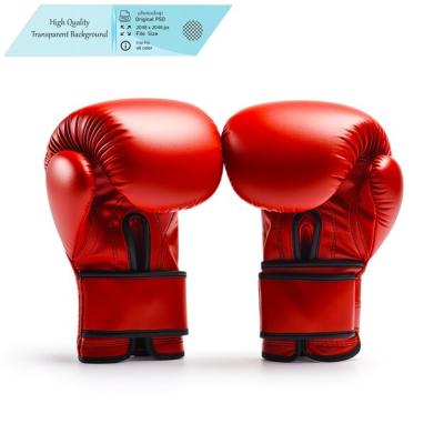 A Pair of Red Boxing Gloves with Realistic Stitching and Padding – Free Download