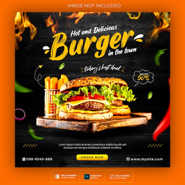 Food Social Media Promotion and Instagram Banner Post Design – Free Download