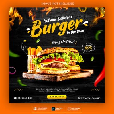 Food Social Media Promotion and Instagram Banner Post Design – Free Download