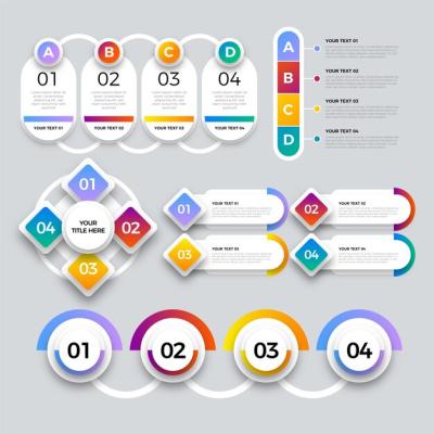 Colorful Gradient Infographic Elements – Free Download