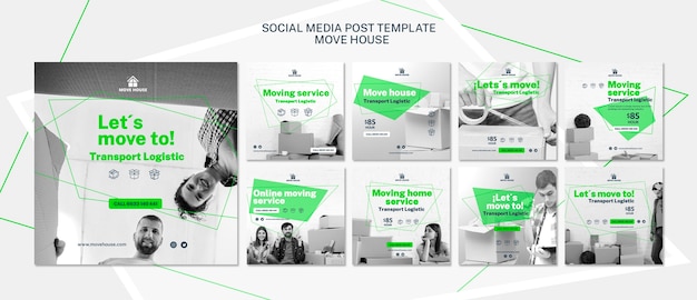 Moving Service Social Media Post Template – Free Download
