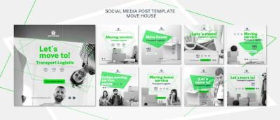 Moving Service Social Media Post Template – Free Download