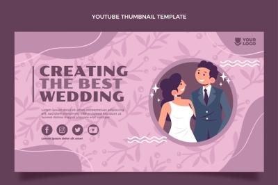 Hand Drawn Flat Design Wedding Planner Template – Free Download