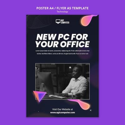 Technology Poster Template Design – Free to Download