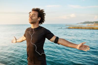 Sporty Afro-American Man Stretching Outdoor Before Workout – Free Stock Photo for Download