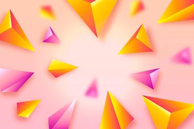 3D Colourful Triangle Background – Free Stock Photo Download