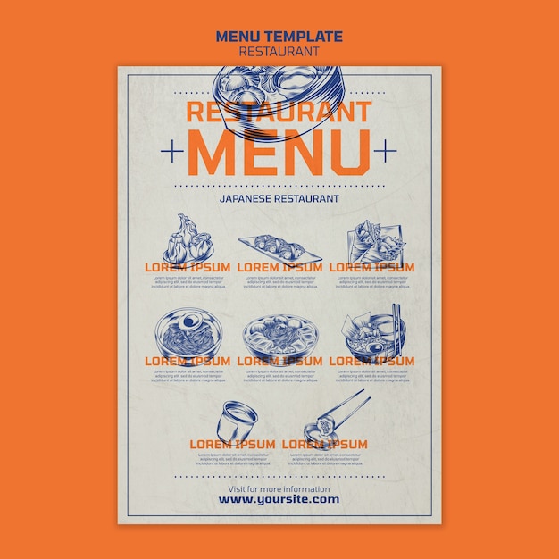 Delicious Food Restaurant Menu Template – Free Download