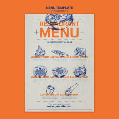Delicious Food Restaurant Menu Template – Free Download