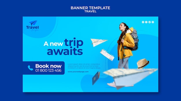 Travel Template Design for Banners – Free Download