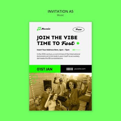 Music Poster Template Design – Free Download, Download Free Stock Photo