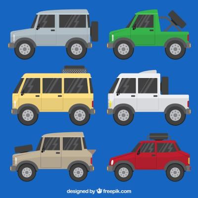 Side View of Six Cars – Free to Download