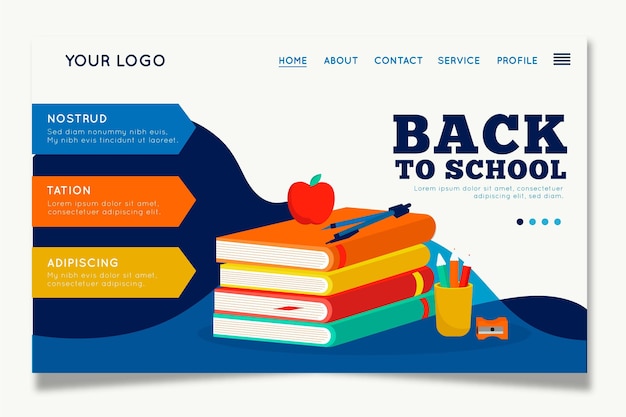 Back to School Landing Page – Free Download, Free Stock Photo
