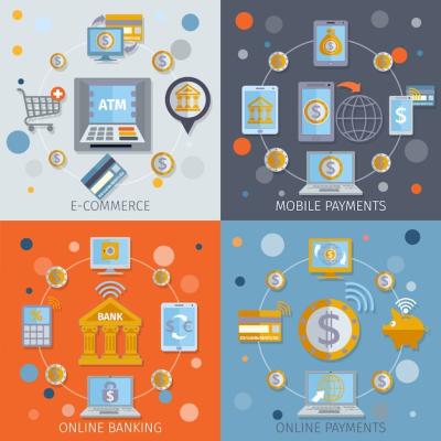 Mobile Banking Icons Flat – Free to Download, Free Stock Photo