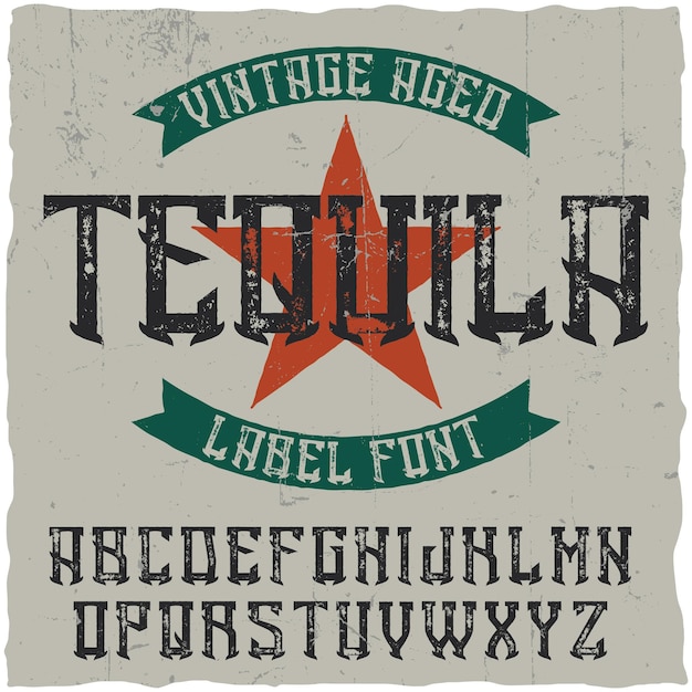 Tequila Vintage Label Font – Free Download