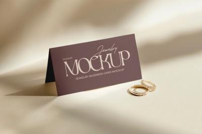 Jewelry Store Business Card Mockup – Free Download
