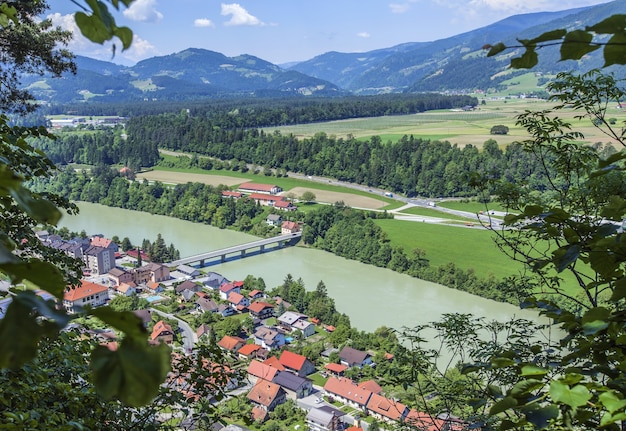 High Angle View of Vuzenica Town in Slovenia – Free to Download