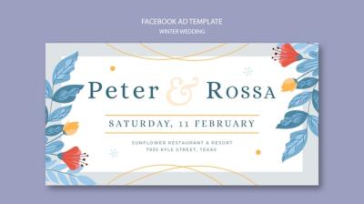 Flat Design Wedding Template – Free Download