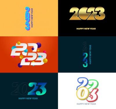2023 Happy New Year Symbols for Business Diary Covers – Free Download