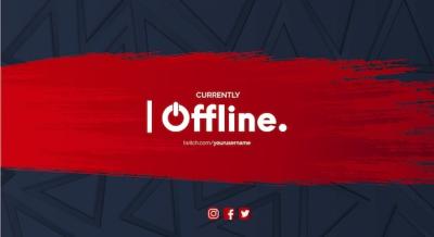 Modern Twitch Banner with Red Splash – Free Download