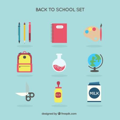 Colored Back to School Icons Set â Free Download