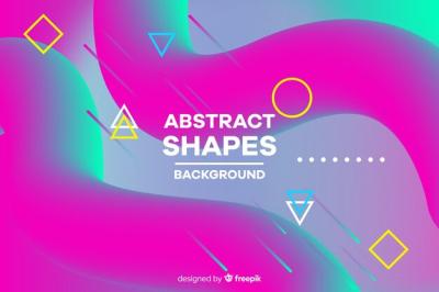 Gradient Fluid Shapes Background – Free Download