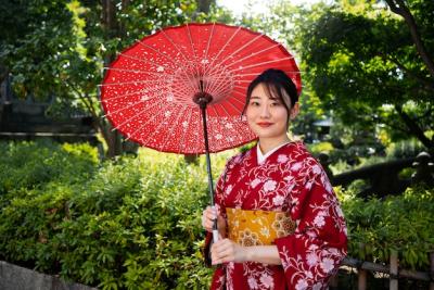 Side View of a Woman Holding a Wagasa Umbrella – Free Stock Photo, Download for Free