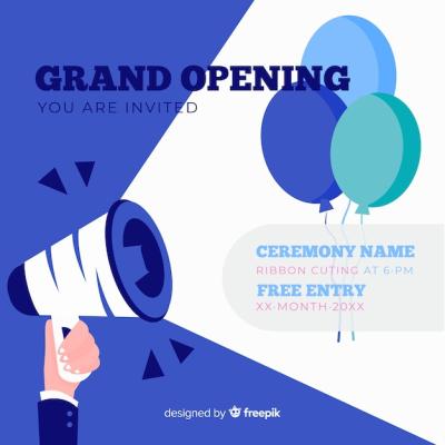 Grand Opening Vector Templates – Free Download