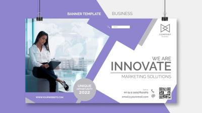 Flat Design Business Banner Template – Free Download