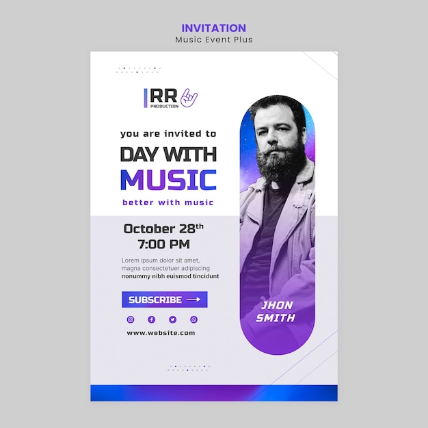 Music Event Invitation Template – Free Download for Stunning Design