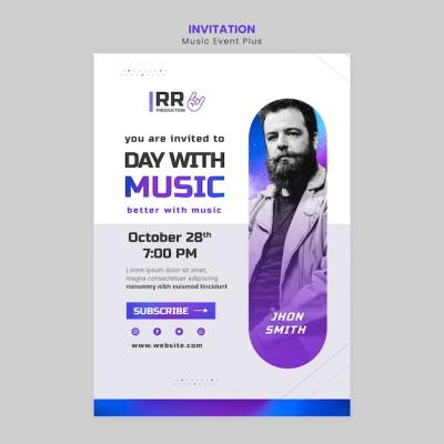 Music Event Invitation Template – Free Download for Stunning Design