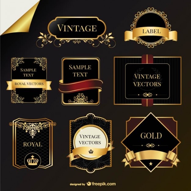 Luxurious Golden Labels – Free to Download Premium Vector Templates
