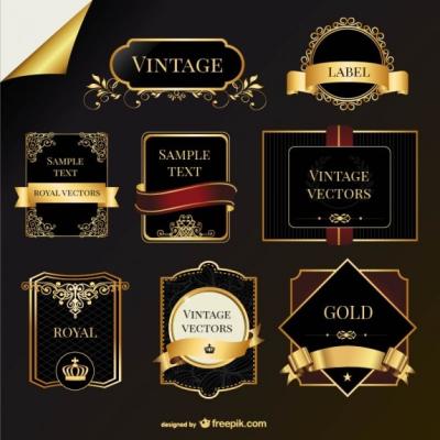 Luxurious Golden Labels – Free to Download Premium Vector Templates