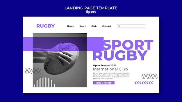 Flat Design Sport Template – Free Download