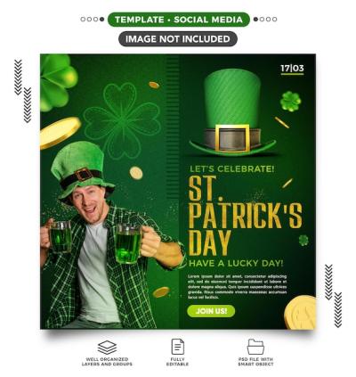St. Patrick’s Day Social Media Feed Templates – Free Download