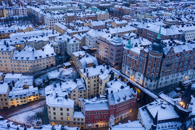 Snowy Cityscape at Dawn – Free Download