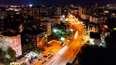 Aerial View of Nighttime Street with Cars – Free Stock Photo, Download Free